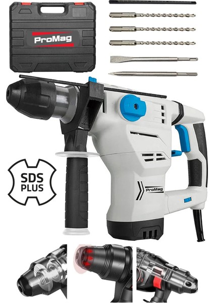 2 Yıl Germany Technology 1250 Watt Kırıcı Delici Metal Dişli Şanzıman Hilti Darbeli Matkap + 6 Uç H