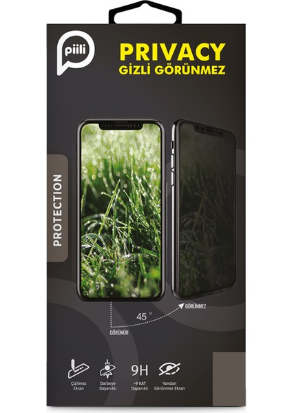 Apple iPhone 15 Pro Max Privacy Şeffaf Ekran Koruyucu