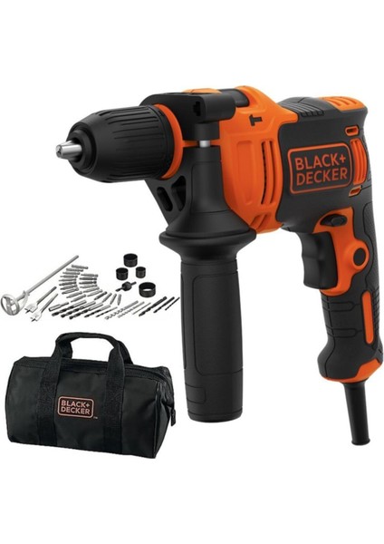 Black Decker BEH710SA40 710 Watt 13 mm Darbeli Matkap 40 Parça Aksesuar Seti 700-1000 Watt Kabl