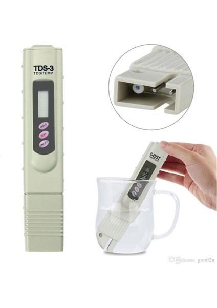 Tekno Trust 3 Yıl Tds Metre Su Kalitesi ve Saflık Ölçüm Cihazı Pil ile Birlikte Aksesuar