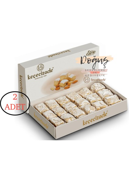 Bademli Kare KURABIYE185 gr x 2 Kutu