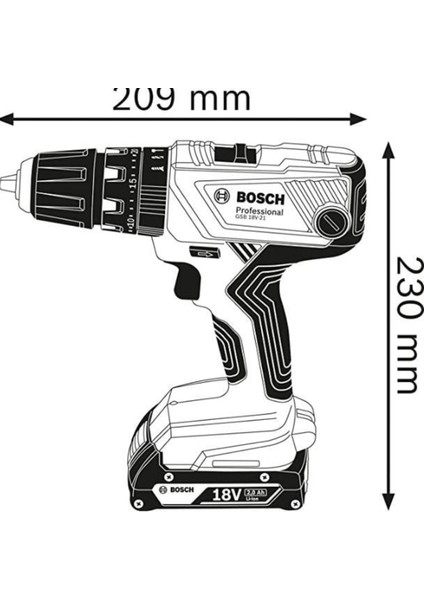 Tekno Trust Aküsüz Gsb 18V-21 Akülü Darbeli Vidalama Solo Makina (Akü Yoktur.) Şarjlı Tornavida Darbeli 18 Volt