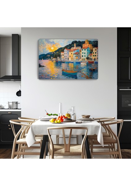 Portofino Rüyası Kanvas Duvar Tablosu - Ev Salon Oturma - Yatak Odası Mutfak Ofis Dekorasyonu fırsatları
