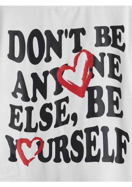 Rahat Kalıp Pamuklu Yourself Baskılı Çocuk T-Shirt fırsatları