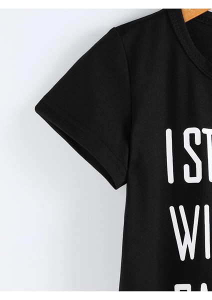 Rahat Kalıp Pamuklu Parents Baskılı Çocuk T-Shirt fiyatları