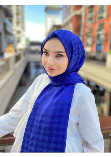 Kazayağı Desen Pamuk Jakar Şal