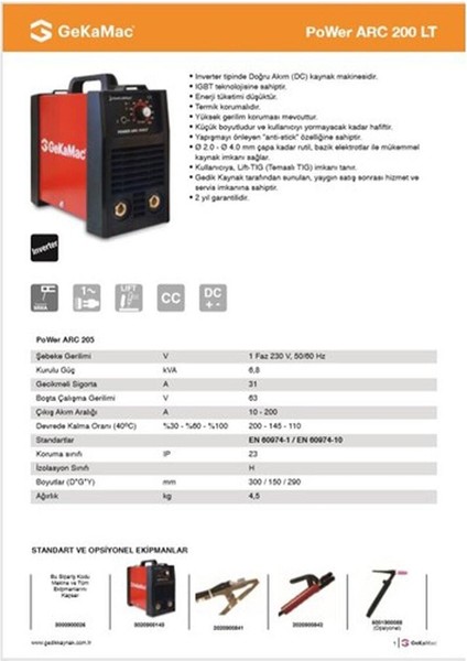 Tekno Trust 2 Yıl Gedik Kaynak Arc 200 Lt Inverter Kaynak Makinesi 200 Amper 200 Inverter Kaynak 6 kg