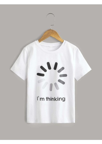 Rahat Kalıp Pamuklu Thıngkıng Baskılı Çocuk T-Shirt