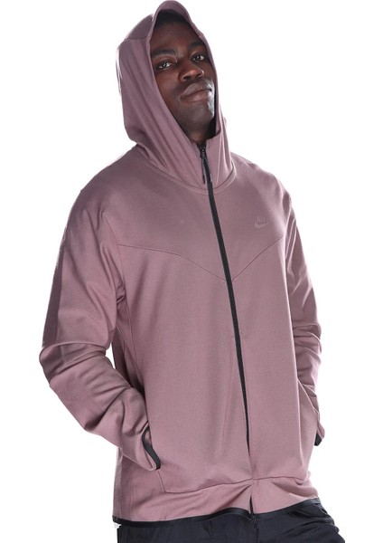 Sportswear Tech Fleece Lightweight Full-Zip Hoodie Erkek Kahverengi Fermuarlı Sweatshirt DX0822 indirimleri