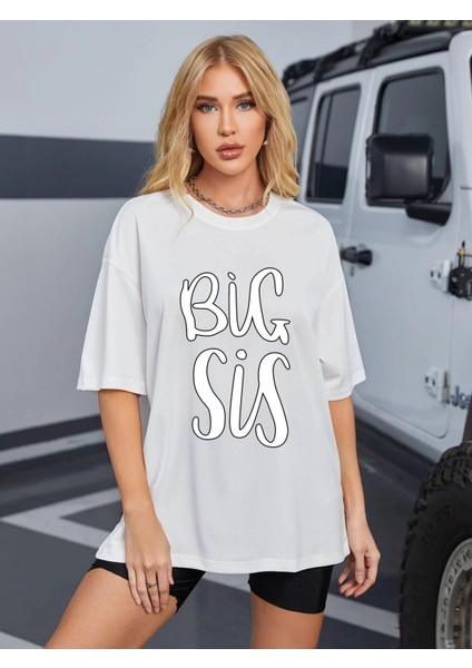 Bıg Sıs Baskılı Oversize Tshırt