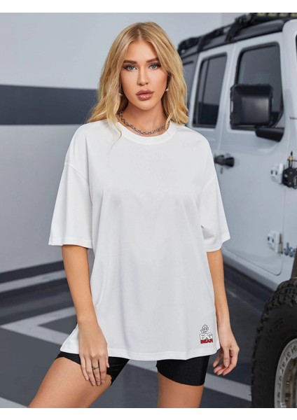 Big Bear Baskılı Oversize Tshırt