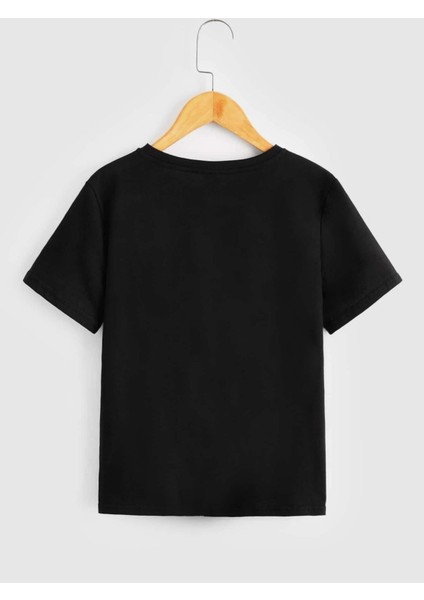 Rahat Kalıp Pamuklu Uzaylı Baskılı Çocuk T-Shirt modelleri