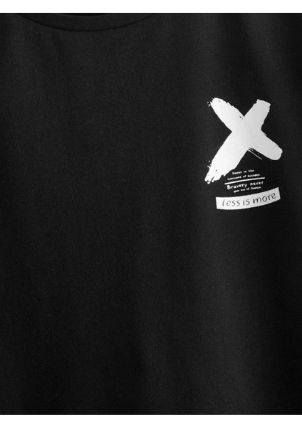 Rahat Kalıp Pamuklu Less Is More Baskılı Çocuk T-Shirt modelleri