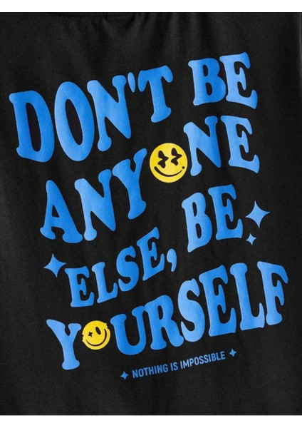 Rahat Kalıp Pamuklu Anyone Baskılı Çocuk T-Shirt fırsatları