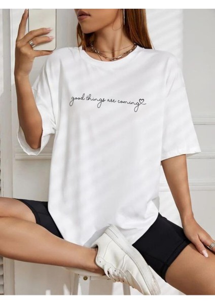 Good Thıngs Baskılı Oversize Tshırt