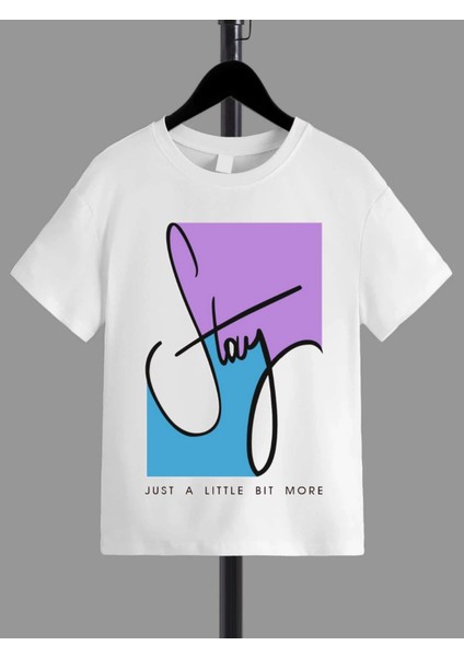 Rahat Kalıp Pamuklu Baskılı Beyaz Çocuk T-Shirt
