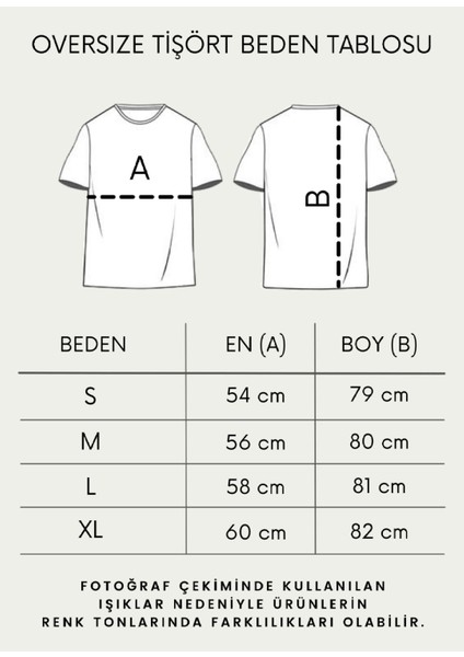 Parçalı Iskelet Baskılı Oversize Tshirt