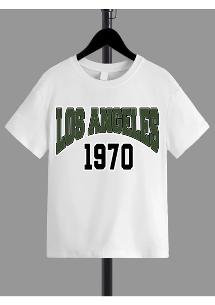 Rahat Kalıp Pamuklu Baskılı Beyaz Çocuk T-Shirt