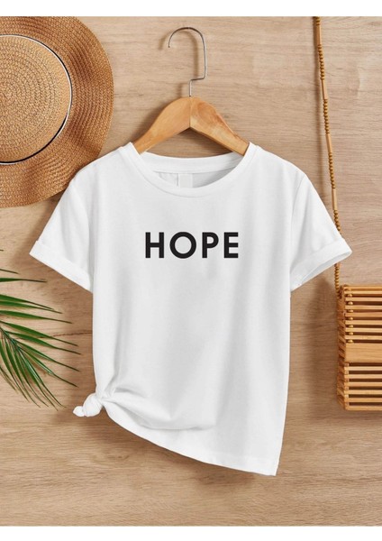 Rahat Kalıp Pamuklu Baskılı Beyaz Çocuk T-Shirt