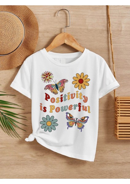 Rahat Kalıp Pamuklu Baskılı Siyah Çocuk T-Shirt