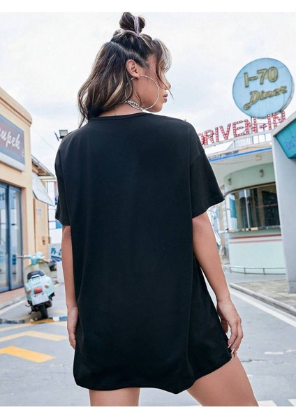 Summer Baskılı Oversize Tshırt modelleri