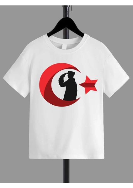 Rahat Kalıp Pamuklu Baskılı Çocuk T-Shirt