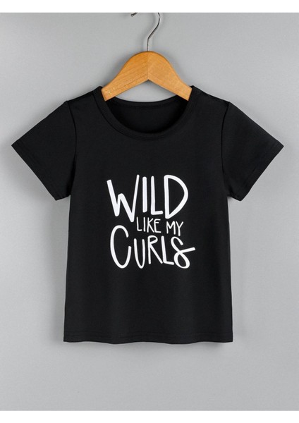 Rahat Kalıp Pamuklu Wıld Lıke Baskılı Çocuk T-Shirt