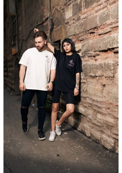 Unıt Me Puzzle Baskılı Oversize Tshirt indirimleri