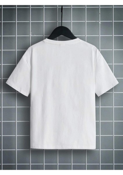 Rahat Kalıp Pamuklu Baskılı Beyaz Çocuk T-Shirt fiyatları