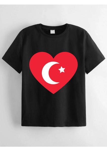 Rahat Kalıp Pamuklu Baskılı Çocuk T-Shirt