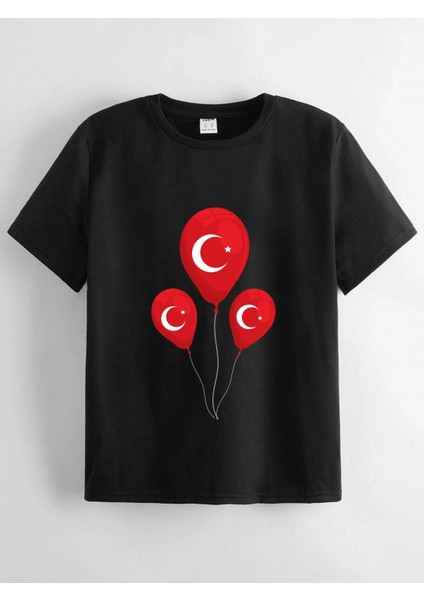 Rahat Kalıp Pamuklu Baskılı Çocuk T-Shirt