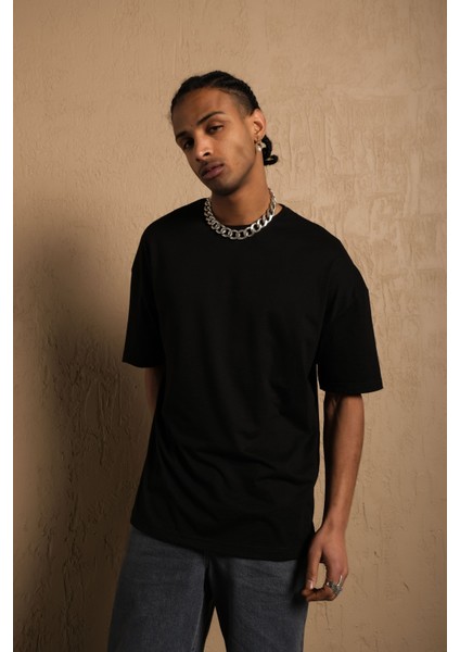 Pamuk Boyfriend Bisiklet Yaka Örme T-Shirt fiyatları