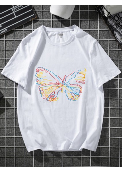 Renkli Kelebek Oversize Tshirt