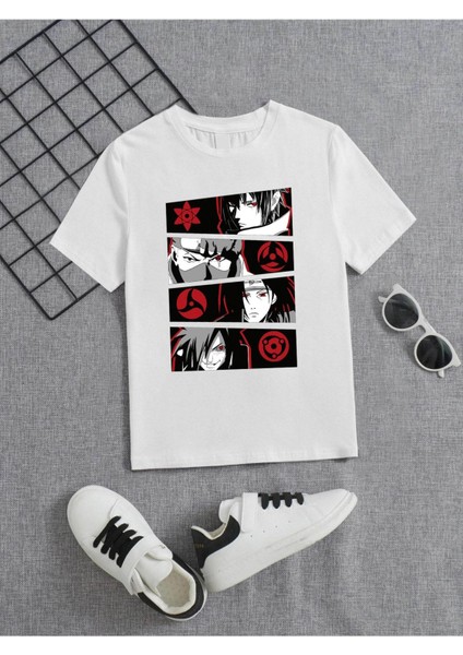 Rahat Kalıp Pamuklu Baskılı Beyaz Çocuk T-Shirt