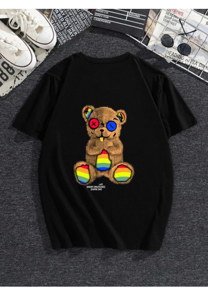 Renkli Ayıcık Oversize Tshirt