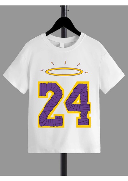 Rahat Kalıp Pamuklu Baskılı Beyaz Çocuk T-Shirt