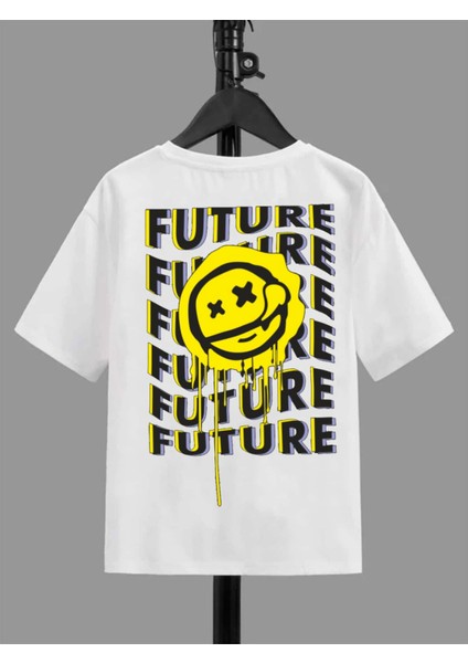 Rahat Kalıp Pamuklu Baskılı Beyaz Çocuk T-Shirt fiyatları