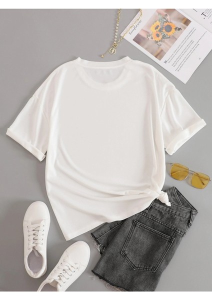 Enjoy Baskılı Oversize Tshırt