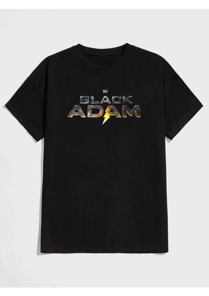 Black Adam Baskılı Oversize Tshırt
