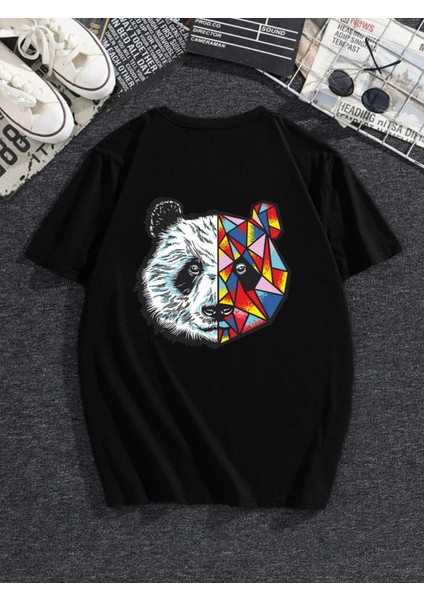 Renkli Panda Oversize Tshirt