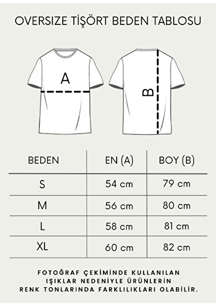 Parçalı Iskelet Baskılı Oversize Tshirt