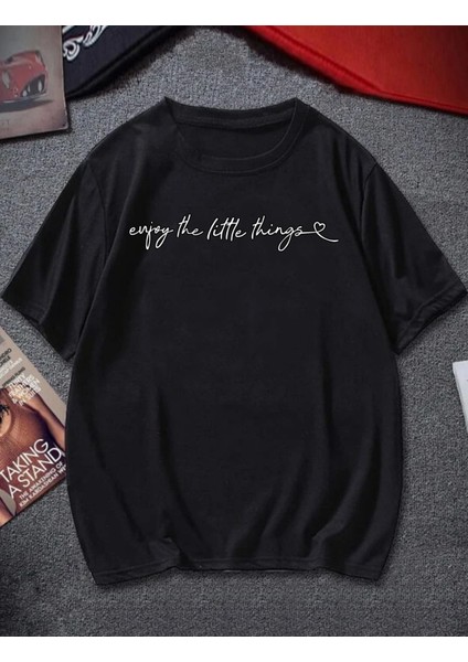 Enjoy Baskılı Oversize Tshırt