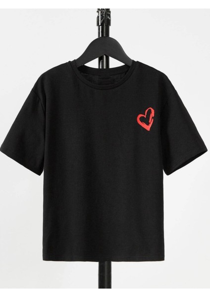 Rahat Kalıp Pamuklu Yourself Baskılı Çocuk T-Shirt