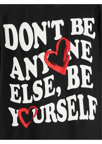 Rahat Kalıp Pamuklu Yourself Baskılı Çocuk T-Shirt fırsatları