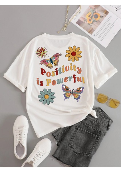 Posıtıvıtyy Baskılı Oversize Tshırt fiyatları