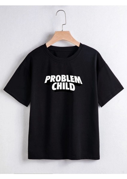 Rahat Kalıp Pamuklu Problem Chıld Baskılı Çocuk T-Shirt