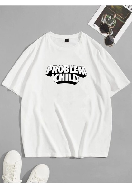 Problem Chıld Baskılı Oversize Tshırt