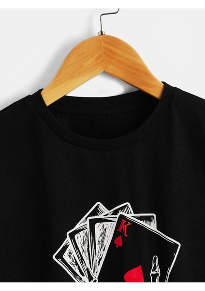 Rahat Kalıp Pamuklu Kart-Iskelet Baskılı Çocuk T-Shirt fiyatları