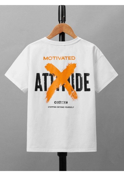 Rahat Kalıp Pamuklu Motıvated Baskılı Çocuk T-Shirt