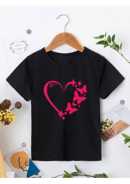 Rahat Kalıp Pamuklu Baskılı Çocuk T-Shirt